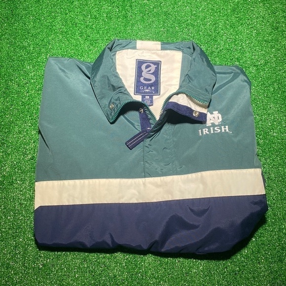 Mens Vintage Notre Dame Gear for Sports quarter zip pullover. Size XL. - Picture 4 of 8